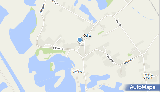 Odra gmina Gorzyce, Krótka, mapa Odra gmina Gorzyce