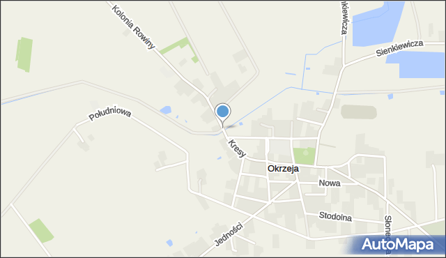 Okrzeja, Kresy Antoniego, ks., mapa Okrzeja