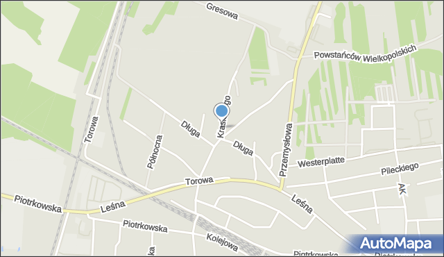 Opoczno, Krasickiego Ignacego, bp., mapa Opoczno