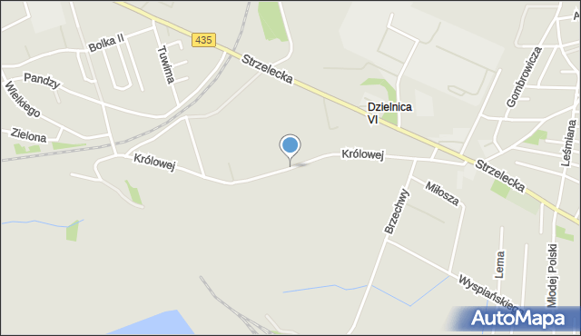 Opole, Królowej Jadwigi, mapa Opola