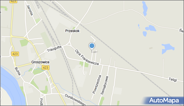 Opole, Kredytowa, mapa Opola