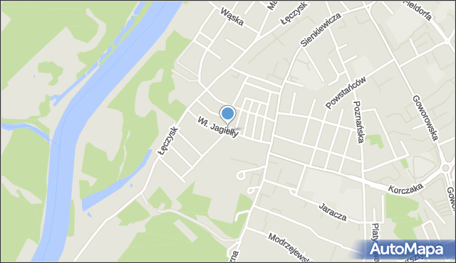 Ostrołęka, Króla Władysława Jagiełły, mapa Ostrołęka
