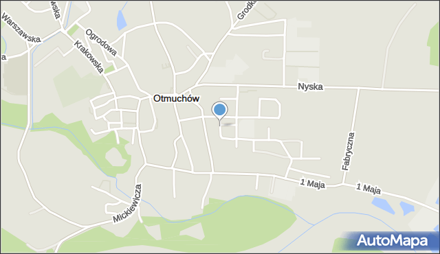 Otmuchów, Królowej Jadwigi, mapa Otmuchów