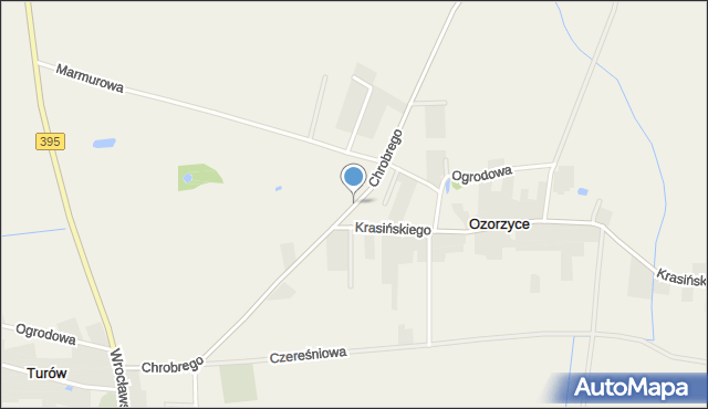 Ozorzyce, Króla Bolesława Chrobrego, mapa Ozorzyce