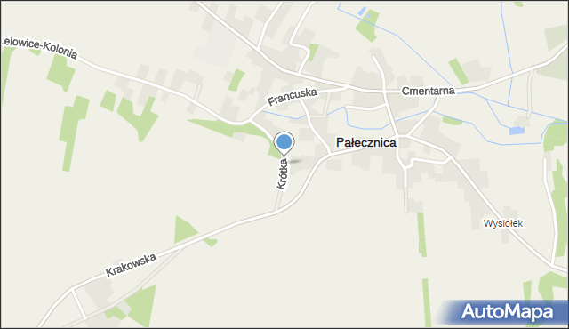 Pałecznica powiat proszowicki, Krótka, mapa Pałecznica powiat proszowicki