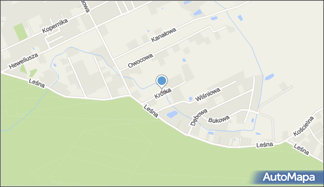 Papowo Toruńskie, Krótka, mapa Papowo Toruńskie