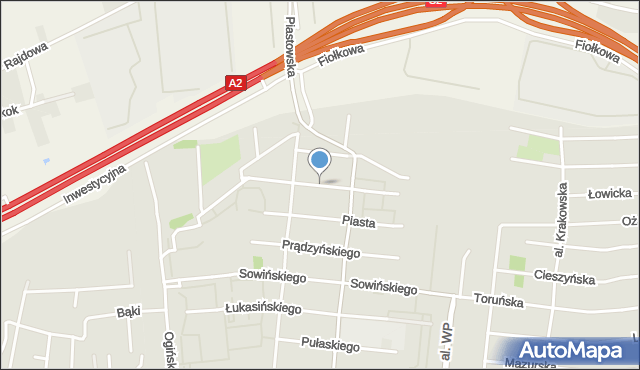 Piastów powiat pruszkowski, Króla Jana III Sobieskiego, mapa Piastów powiat pruszkowski