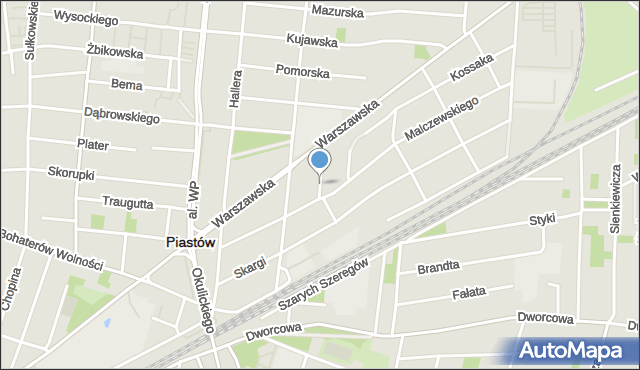 Piastów powiat pruszkowski, Króla Władysława Jagiełły, mapa Piastów powiat pruszkowski