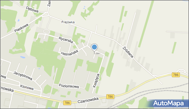 Piekoszów, Królewska, mapa Piekoszów