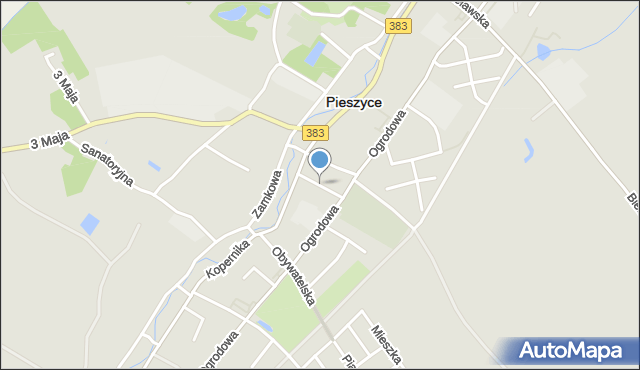 Pieszyce, Królowej Jadwigi, mapa Pieszyce