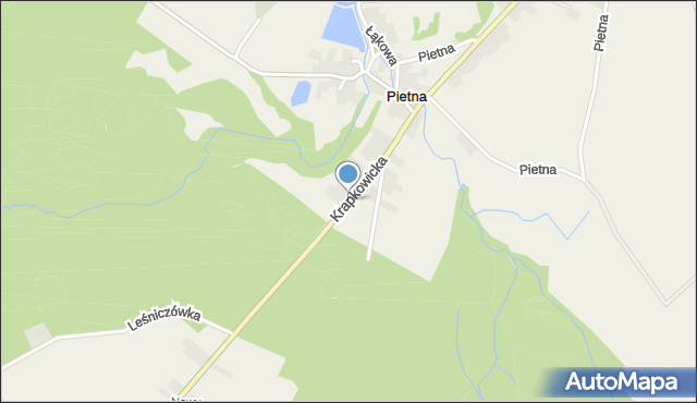 Pietna, Krapkowicka, mapa Pietna