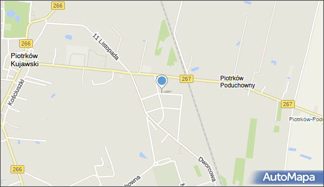 Piotrków Kujawski, Króla Władysława Łokietka, mapa Piotrków Kujawski