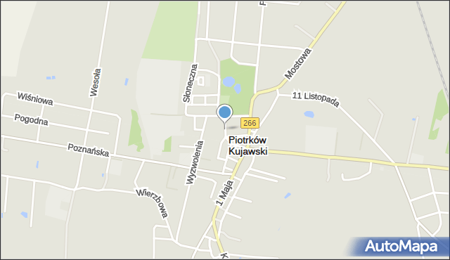 Piotrków Kujawski, Krótka, mapa Piotrków Kujawski