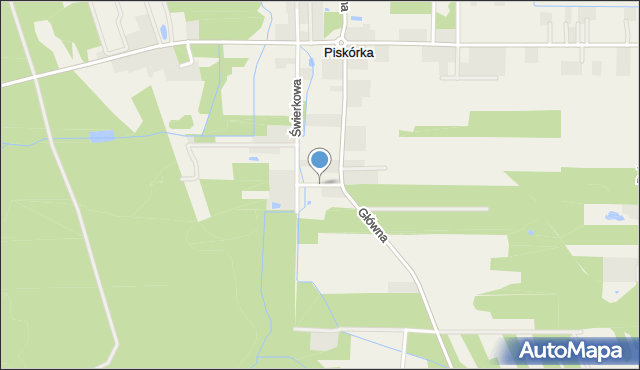 Piskórka, Krótka, mapa Piskórka