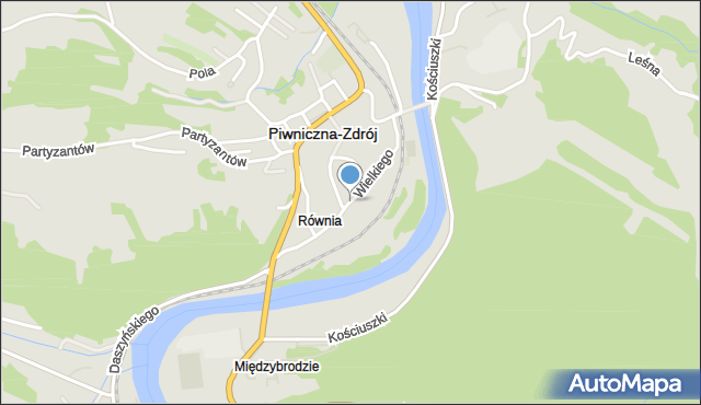 Piwniczna-Zdrój, Króla Kazimierza Wielkiego, mapa Piwniczna-Zdrój