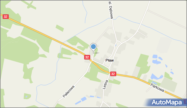 Pław, Krótka, mapa Pław