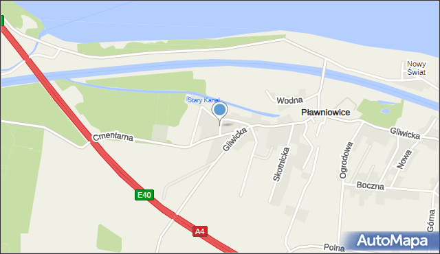 Pławniowice, Krótka, mapa Pławniowice