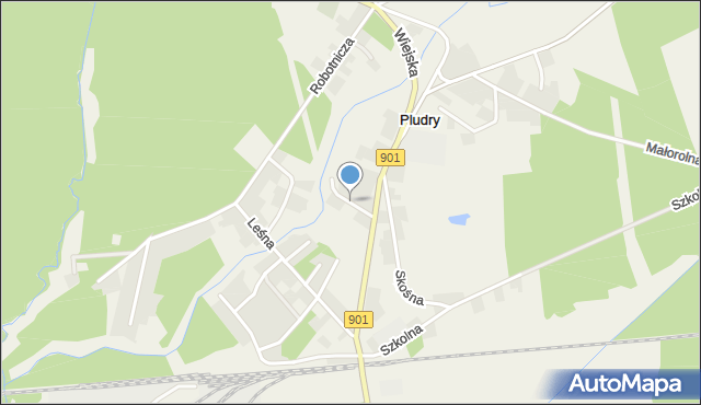 Pludry, Krótka, mapa Pludry