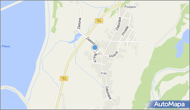 Podolsze, Kręta, mapa Podolsze