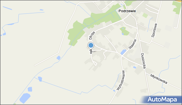 Podrzewie, Kręta, mapa Podrzewie