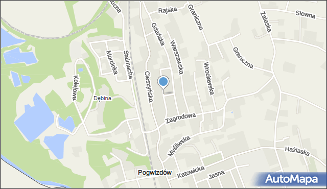 Pogwizdów gmina Hażlach, Krakowska, mapa Pogwizdów gmina Hażlach