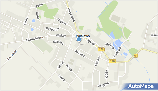 Połajewo powiat czarnkowsko-trzcianecki, Kręta, mapa Połajewo powiat czarnkowsko-trzcianecki
