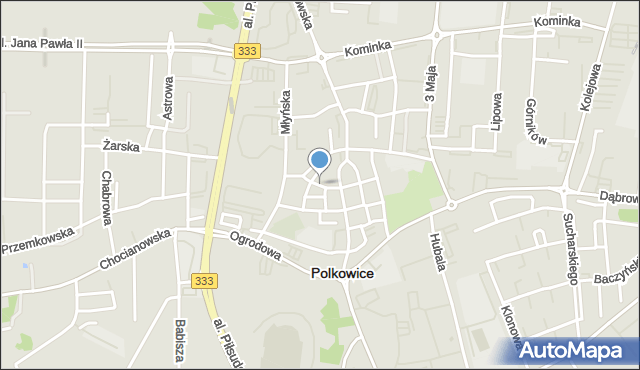 Polkowice, Króla Bolesława Chrobrego, mapa Polkowice