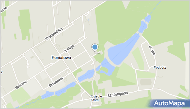 Poniatowa powiat opolski, Krótka, mapa Poniatowa powiat opolski