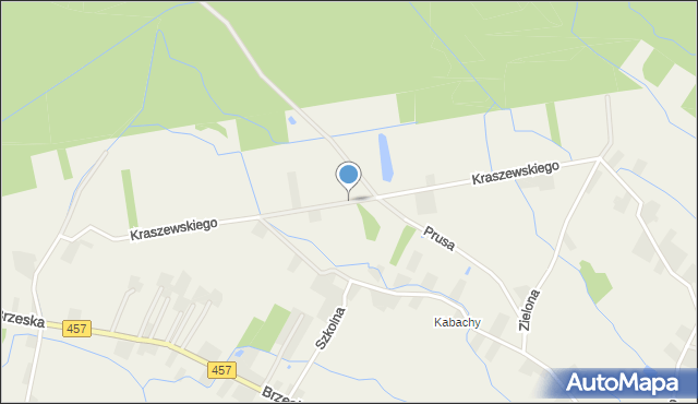 Popielów powiat opolski, Kraszewskiego, mapa Popielów powiat opolski