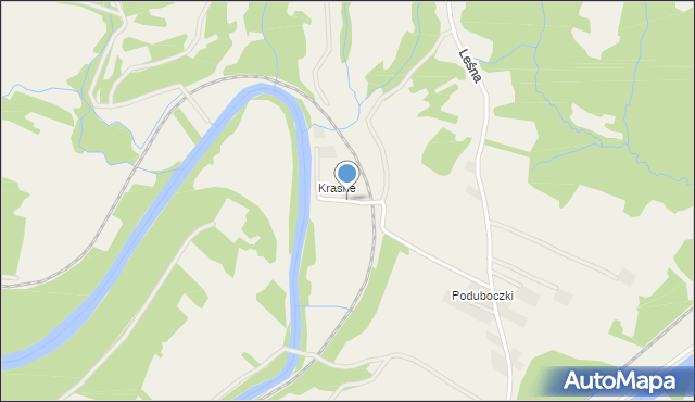 Poraż, Krasne, mapa Poraż