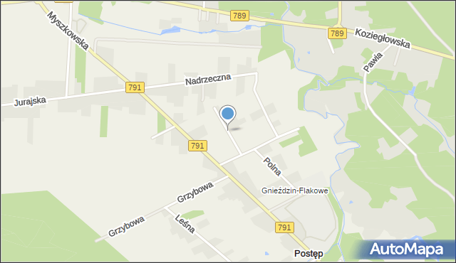 Postęp, Krótka, mapa Postęp