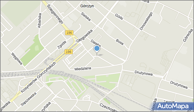 Poznań, Krzywa, mapa Poznania