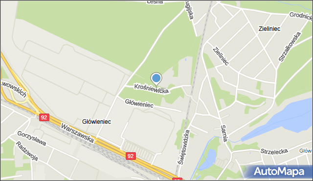 Poznań, Krośniewicka, mapa Poznania