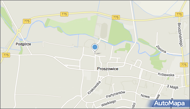 Proszowice, Króla Władysława Jagiełły, mapa Proszowice