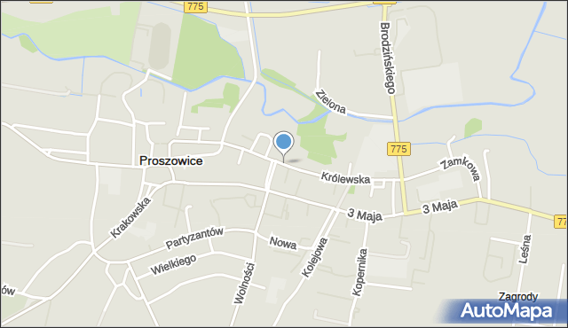 Proszowice, Królewska, mapa Proszowice