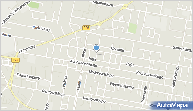 Pruszcz Gdański, Króla Kazimierza Wielkiego, mapa Pruszcz Gdański