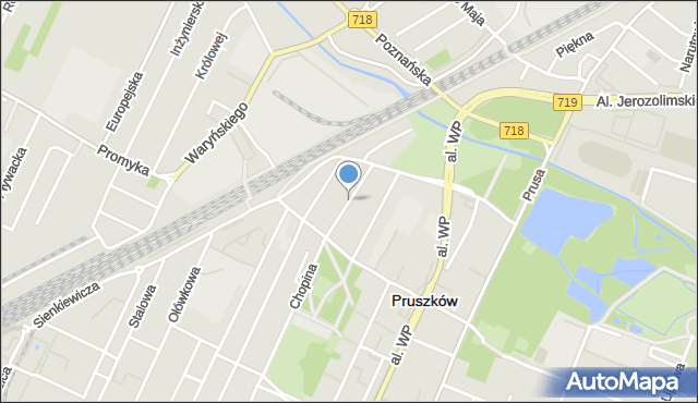 Pruszków, Króla Jana III Sobieskiego, mapa Pruszków