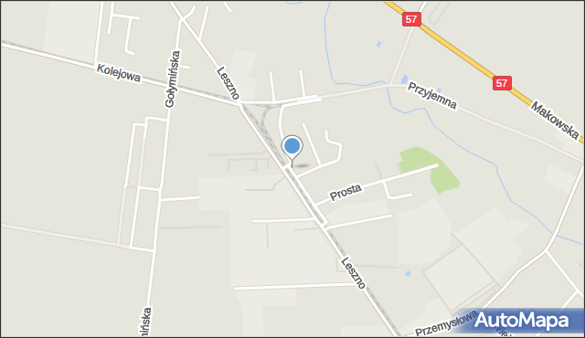 Przasnysz, Krzywa, mapa Przasnysz