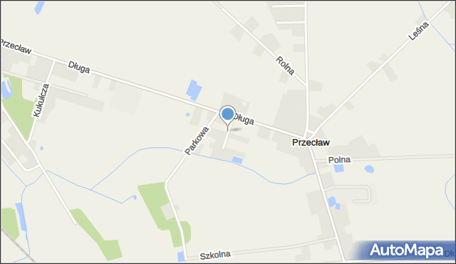 Przecław gmina Szamotuły, Krótka, mapa Przecław gmina Szamotuły
