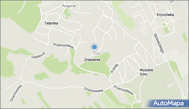 Przemyśl, Krakusa, mapa Przemyśla