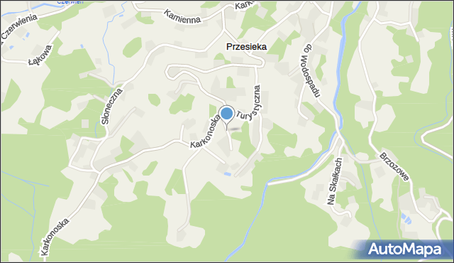 Przesieka gmina Podgórzyn, Kręta, mapa Przesieka gmina Podgórzyn