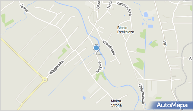 Przeworsk, Krzywa, mapa Przeworsk