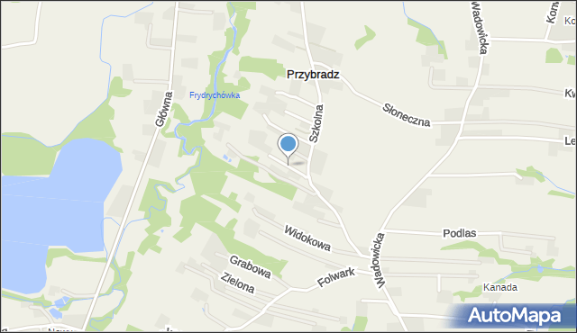 Przybradz, Krótka, mapa Przybradz