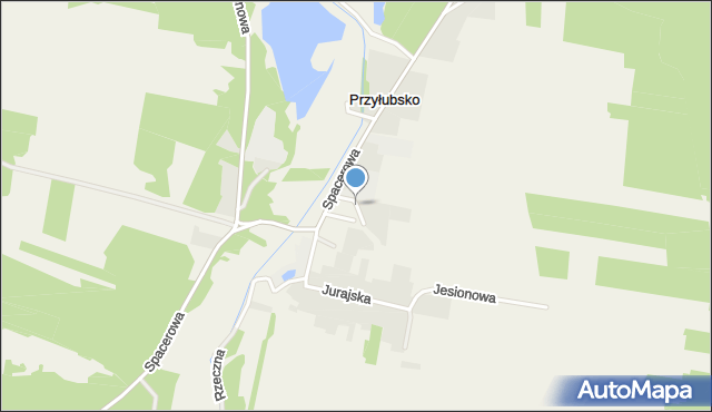 Przyłubsko, Kręta, mapa Przyłubsko