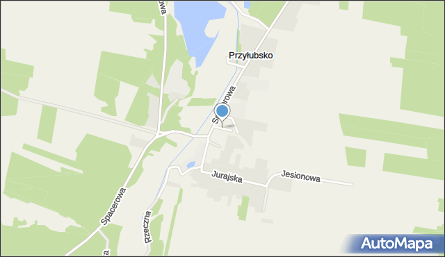 Przyłubsko, Krótka, mapa Przyłubsko