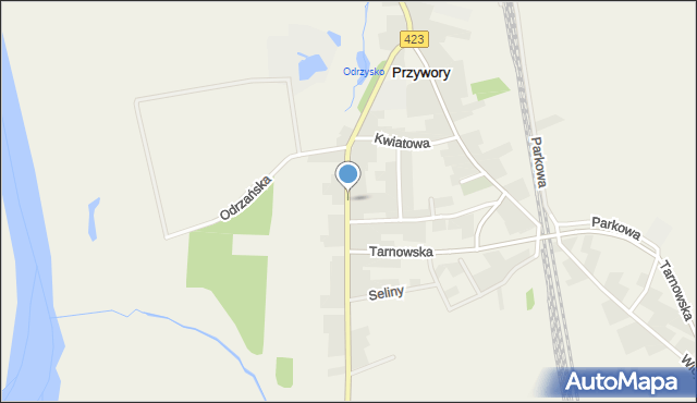 Przywory gmina Tarnów Opolski, Krapkowicka, mapa Przywory gmina Tarnów Opolski