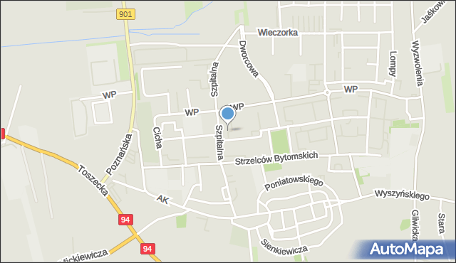 Pyskowice powiat gliwicki, Krótka, mapa Pyskowice powiat gliwicki