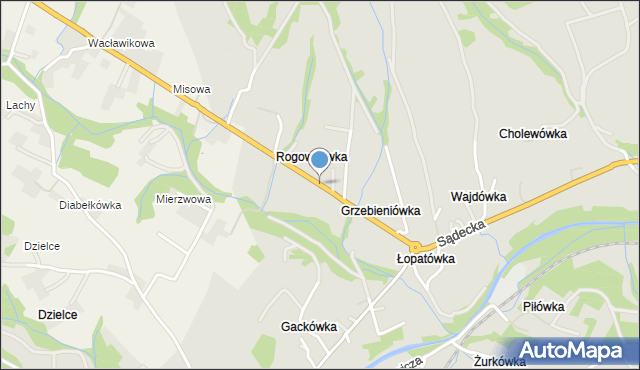Rabka-Zdrój, Krakowska, mapa Rabka-Zdrój