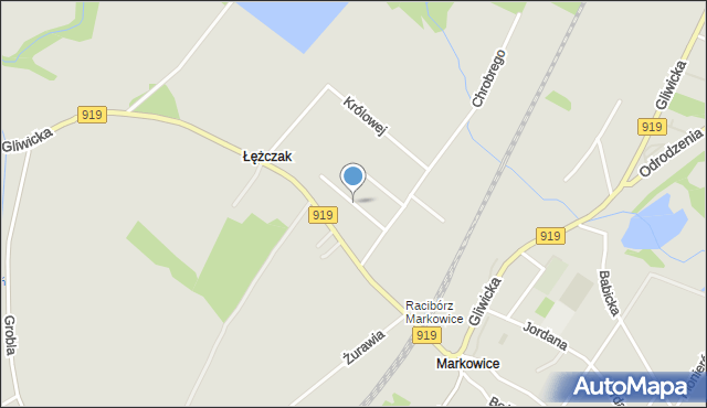 Racibórz, Króla Kazimierza Wielkiego, mapa Racibórz