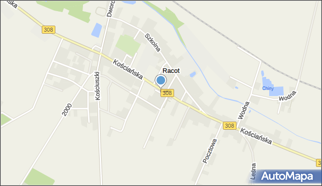 Racot, Krasickiego Ignacego, bp., mapa Racot
